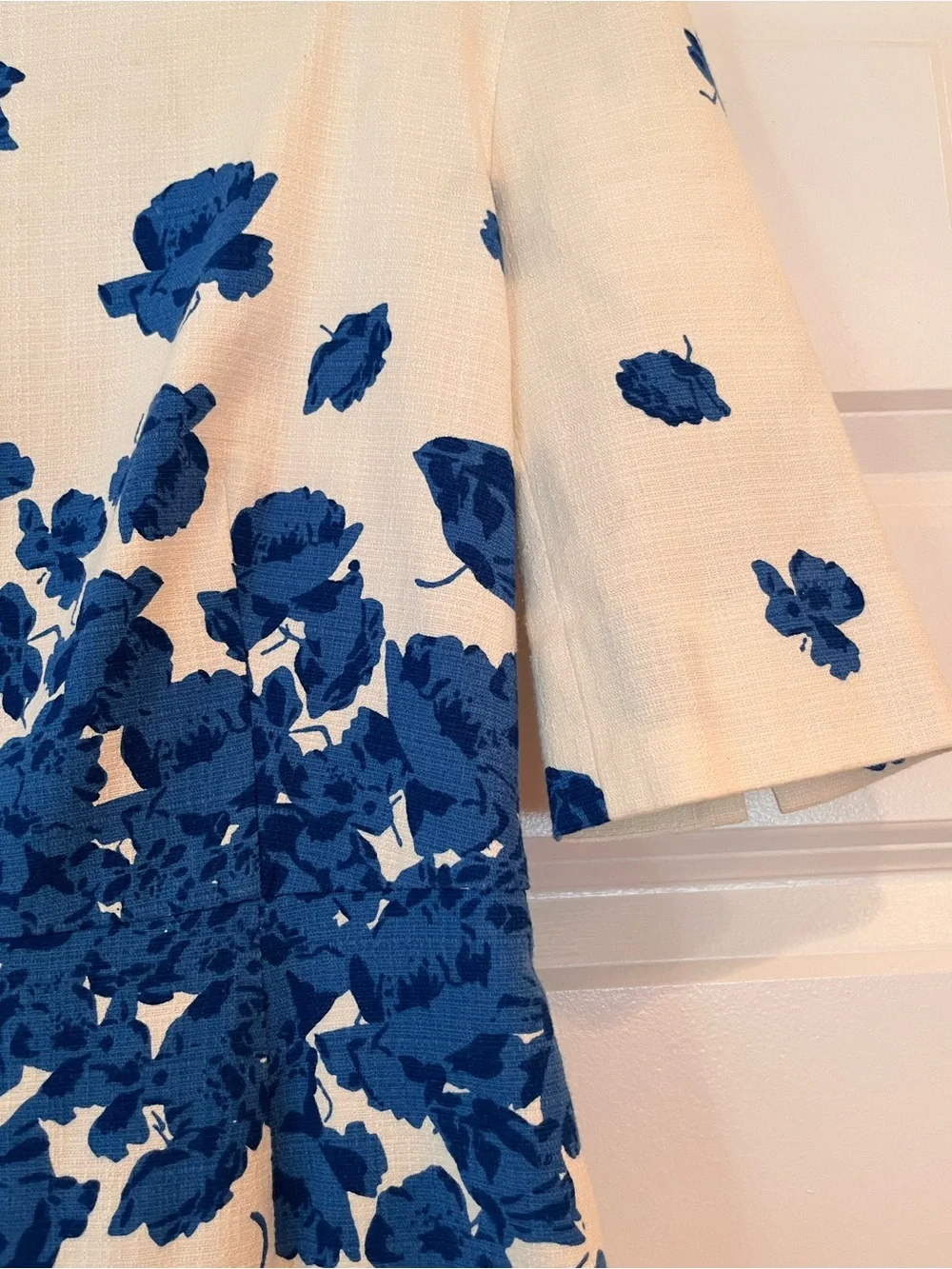 L.K. Bennett Lasa Dress US 2 Blue White Poppy ASO Kate Middleton Floral Pristine - Picture 9 of 15